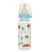 NIP Бутылочка пластиковая "Family" boy 250 мл с  соской латекс , размер 2