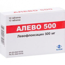 Алево 500мг №10 (левофлаксацин)