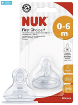 Нук соска силикон First Choice 0-6m для молока  (10709252)