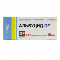 Альбуцид DF (Сульфацил натрия) капли глазные 20% флакон 10мл