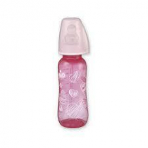 NIP Бутылочка пластиковая "Trendy" girl 250 мл с  соской силикон , размер 1